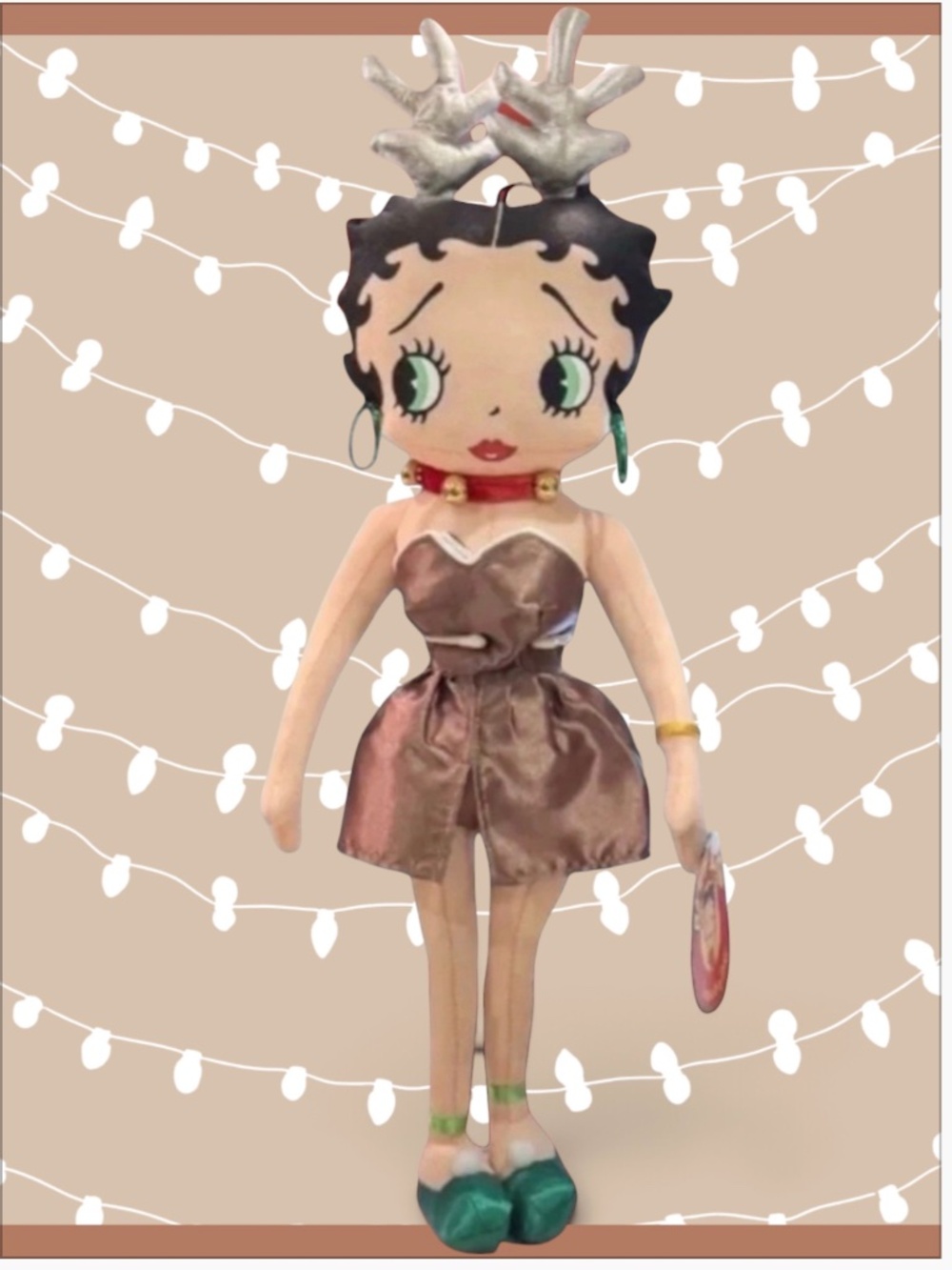 Betty Boop Holliday Doll Reindeer Edition Cloth Rag Doll 19”